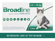 Broadline for cats - Broadline spot-on solution flea & tick treatment